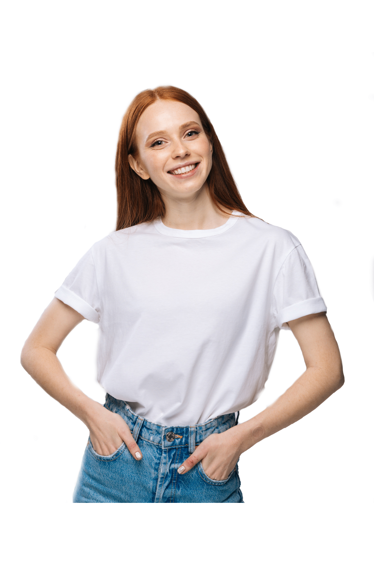 Talent im weissen T-Shirt